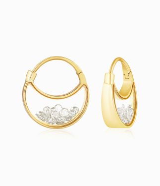 The Purses Diamond 18K Yellow Gold Earrings