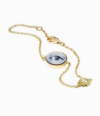 Eye Love 18K Yellow Gold and Diamond Bracelet