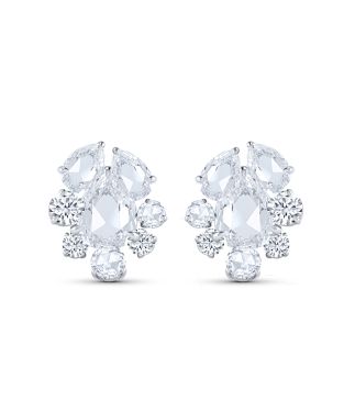 Raindrop 18K White Gold with Colorless Diamond Earring