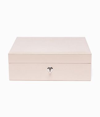 Jessica Cream Leather Jewelry Box